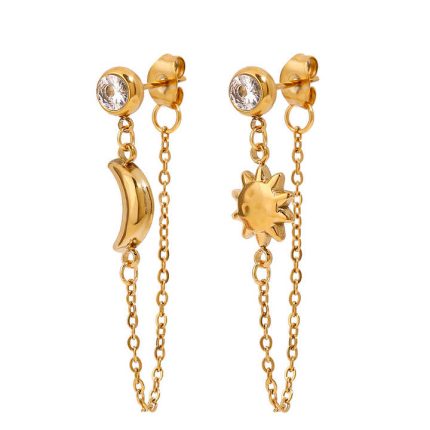 Lustrous Gold Star and Moon
