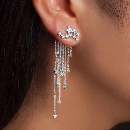 Chic Celestial Tassel Drop Earrings