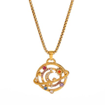 JD GoldToned Crystal Star and